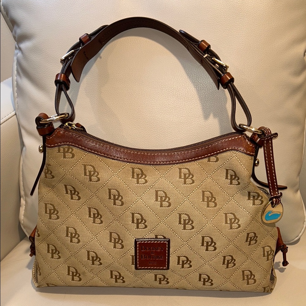 Dooney & Bourke Vintage Brown Monogram Shoulder Bag